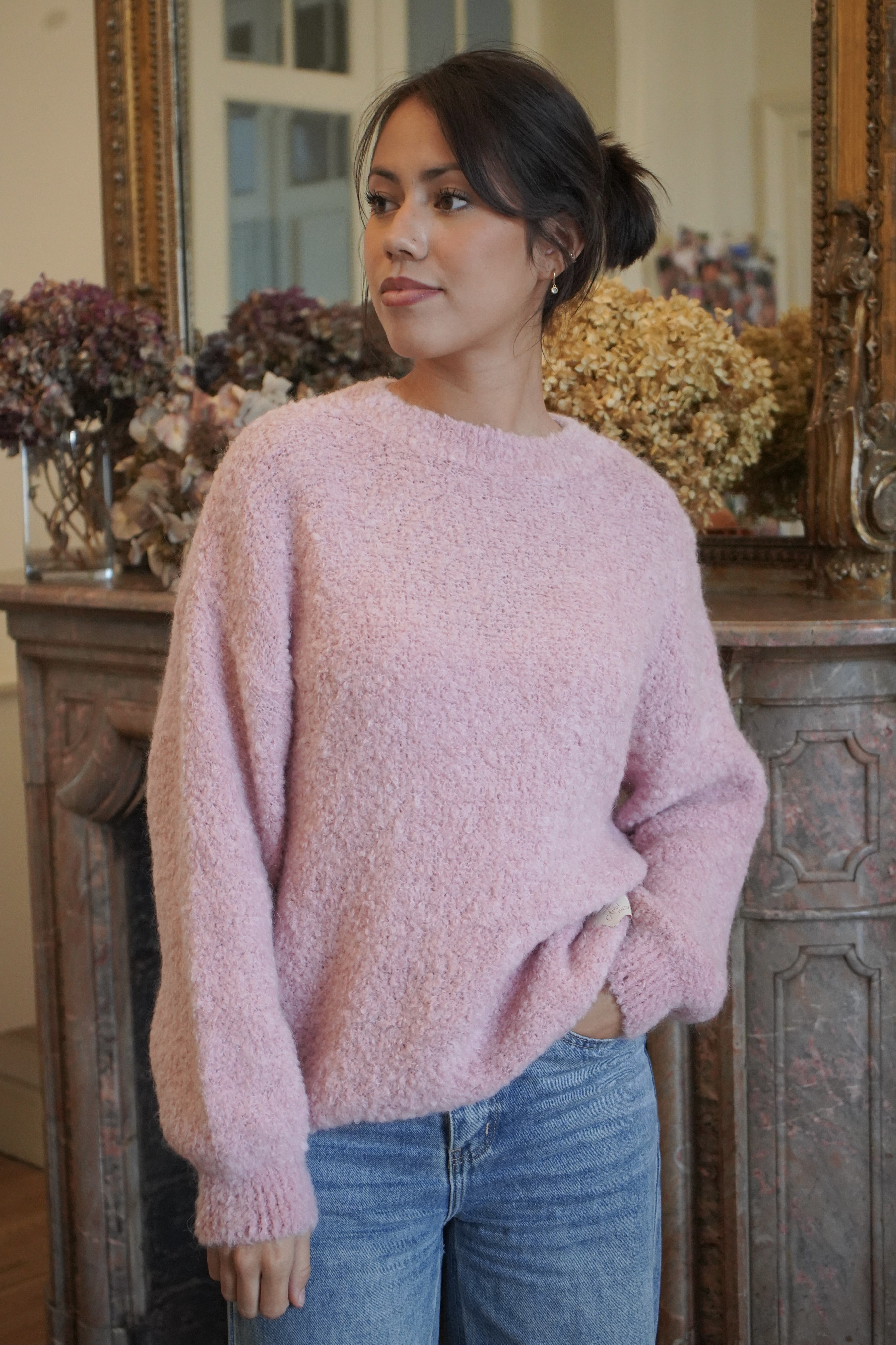 Pull Alice Col rond kid Mohair