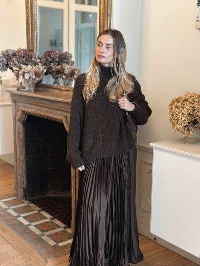 Jupe plissée Mara - Brun