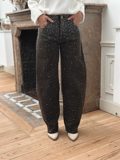 Jeans léopard pailleté