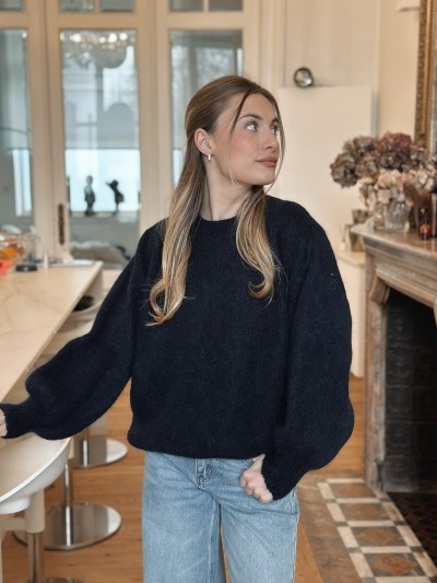 Pull mohair - Marineblau