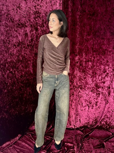 Haut cache-coeur brillant...