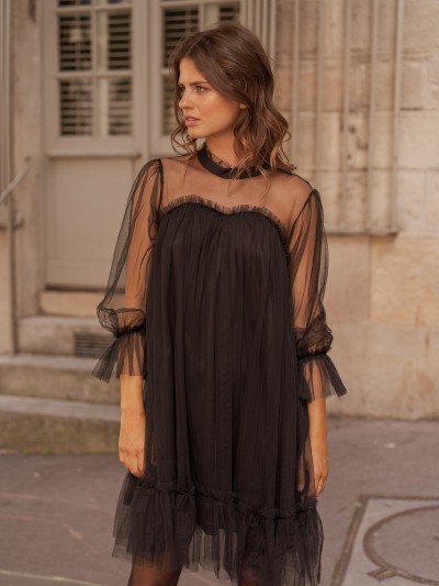 Robe Tüll Elora - Schwarz