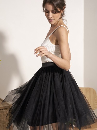 Zwarte tule rok Elodie