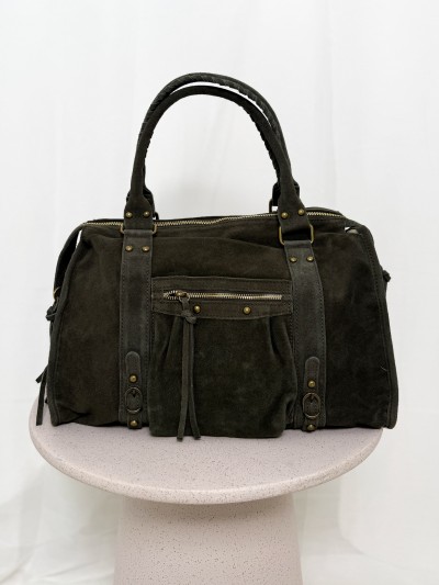 Grand sac belle (daim) - Khaki