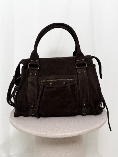 Grand sac belle (daim) - Brun