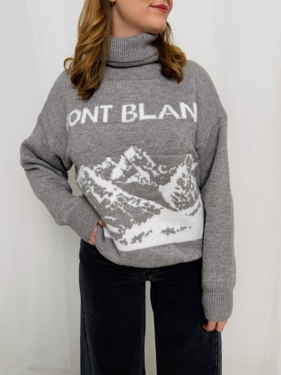 Pull col roulé Mont blanc -...