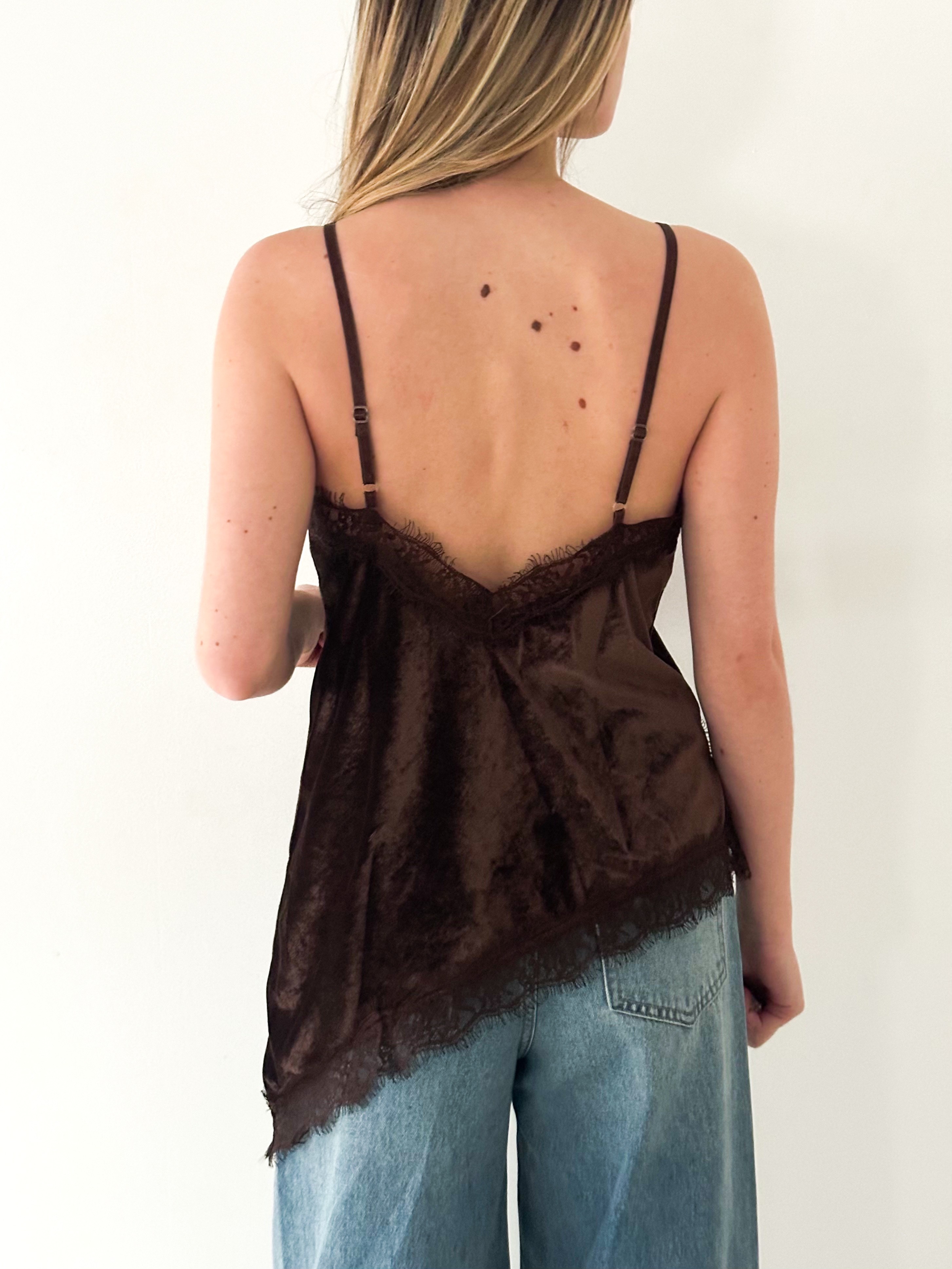 Top Thaïs dentelle et velours