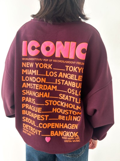 Sweat Iconic - Bordeaux 