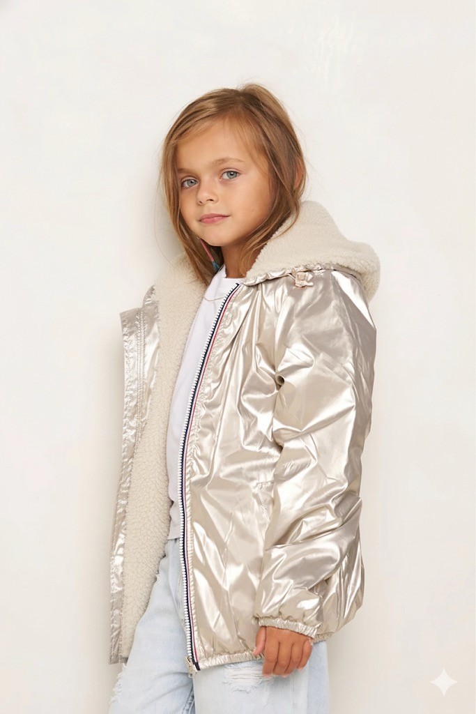 Regenjas voor kinderen met schapenvacht binnenkant