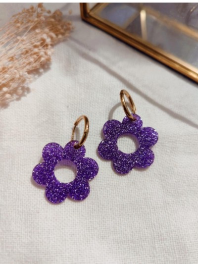 Boucle d'oreilles fleurs...