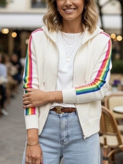 Regenboogvest met ritssluiting