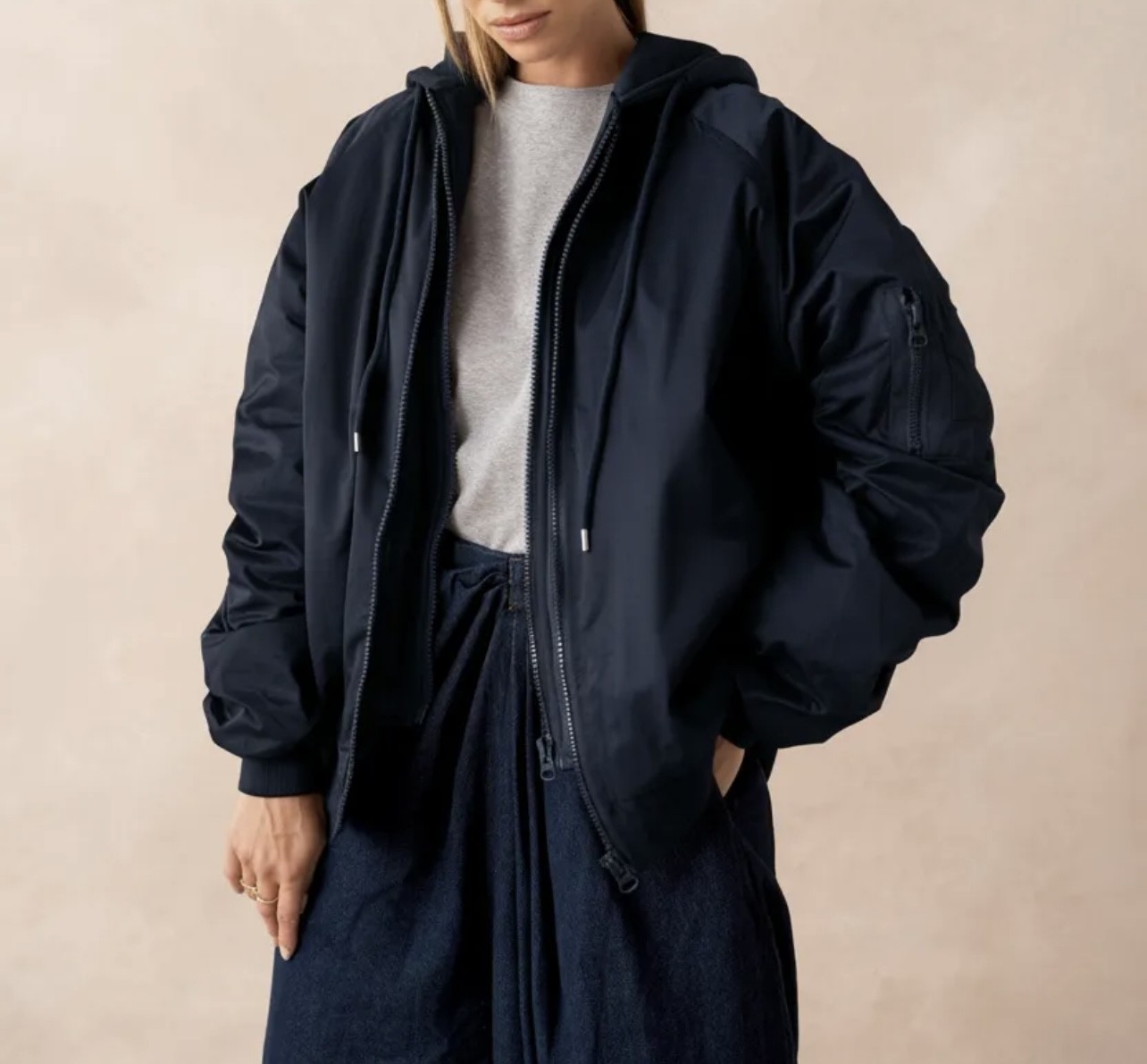 Veste / Bomber Béatrice Bleu Marine