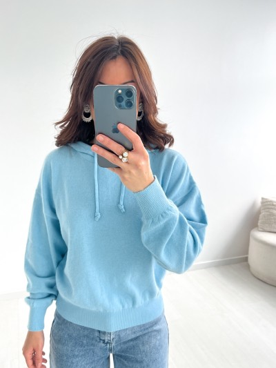 Pull Stephy Capuche - Bleu...