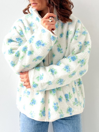 Veste Polaire fleurie -...