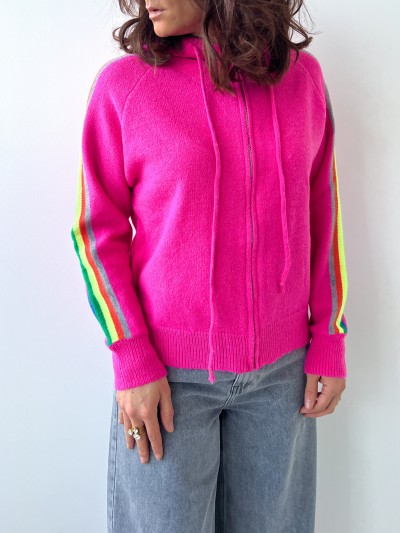 Regenboogvest met ritssluiting