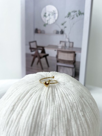 Bague cœur - Doré