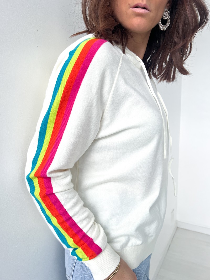 Rainbow-trui met capuchon