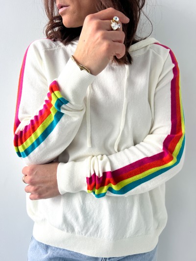 Rainbow-trui met capuchon