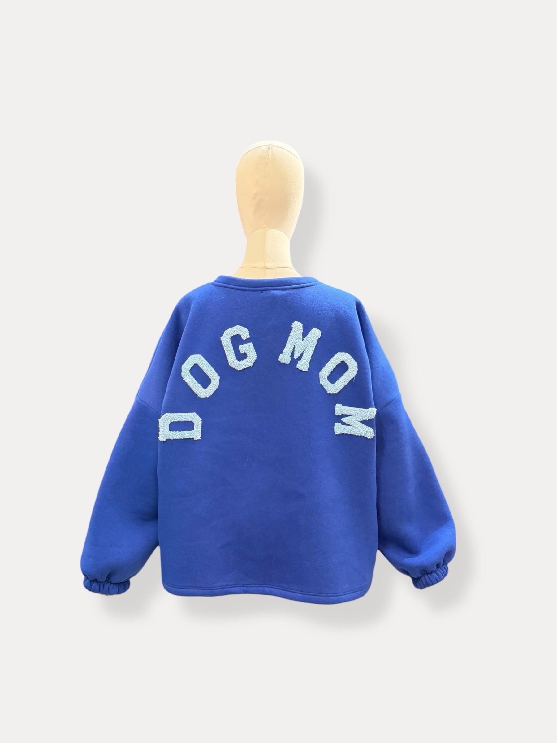 Sweat / Pull Dog Mom 100% Coton Bleu