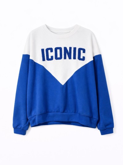 Sweat Iconic V - Bleu...