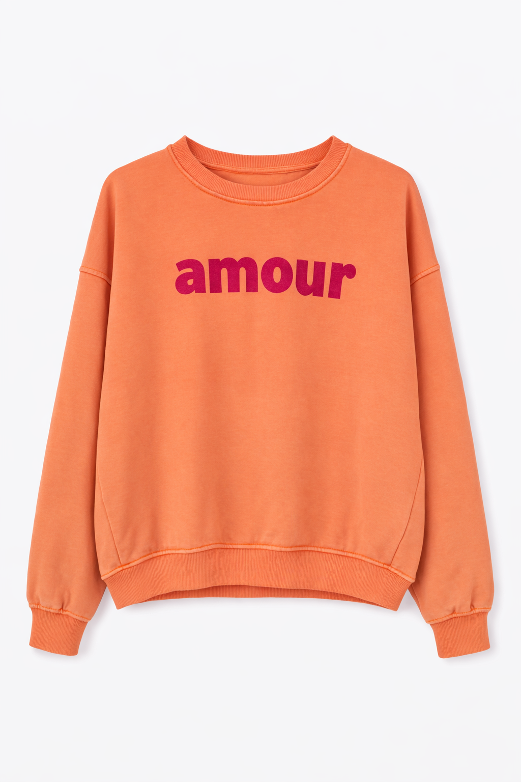 Sweatshirt „Amour“ in Orange