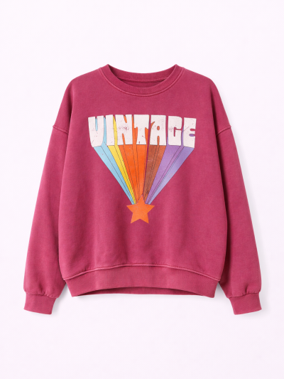 Sweat vintage - Framboise 