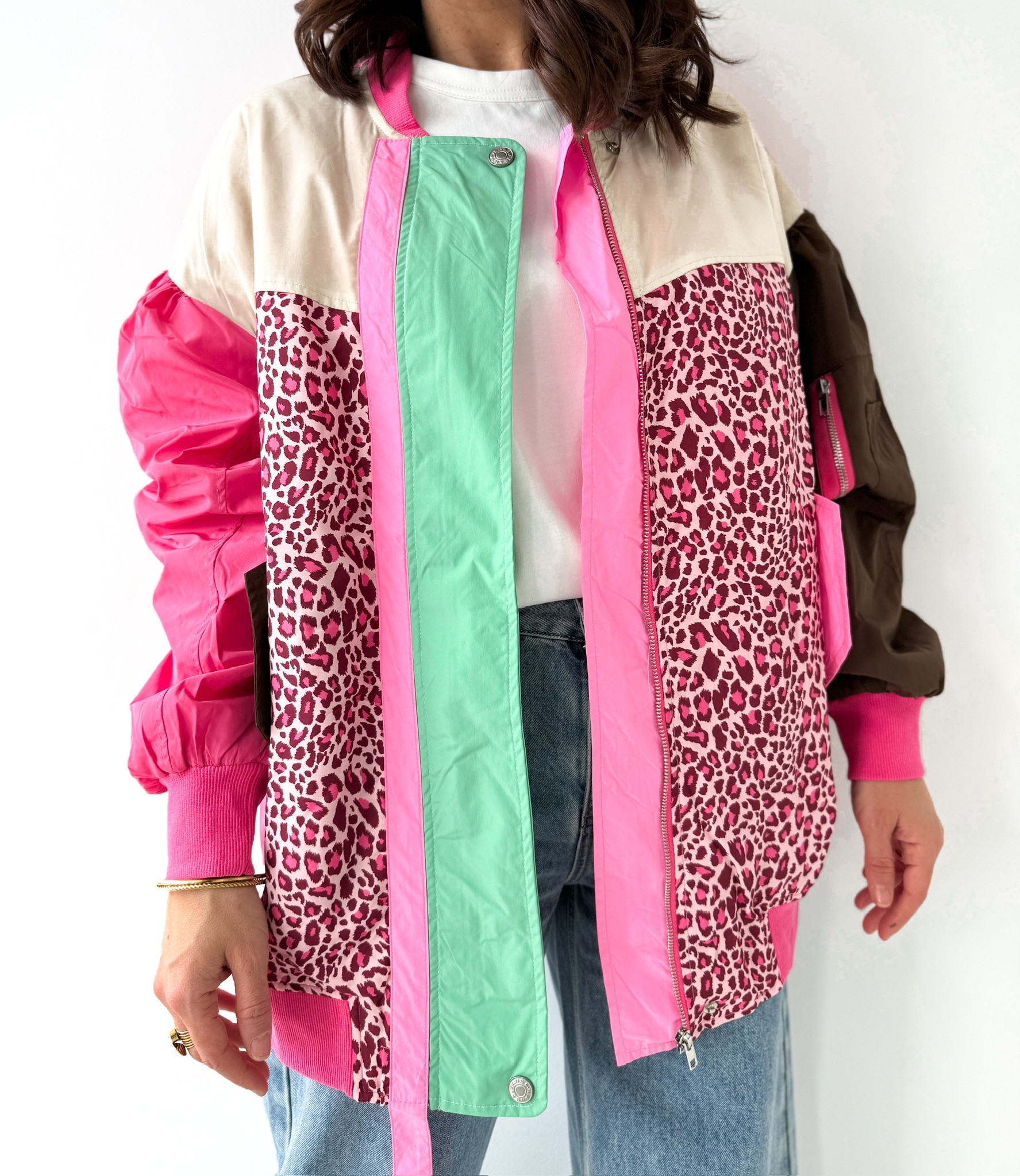 Veste bomber léopard