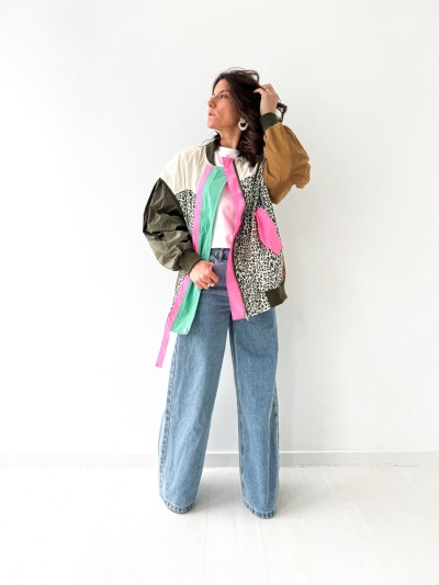 Veste bomber léopard