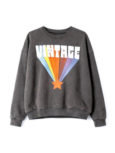 Sweat vintage - Gris Foncé
