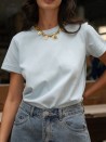ONI-T-Shirt aus 100 % Baumwolle, einfarbig