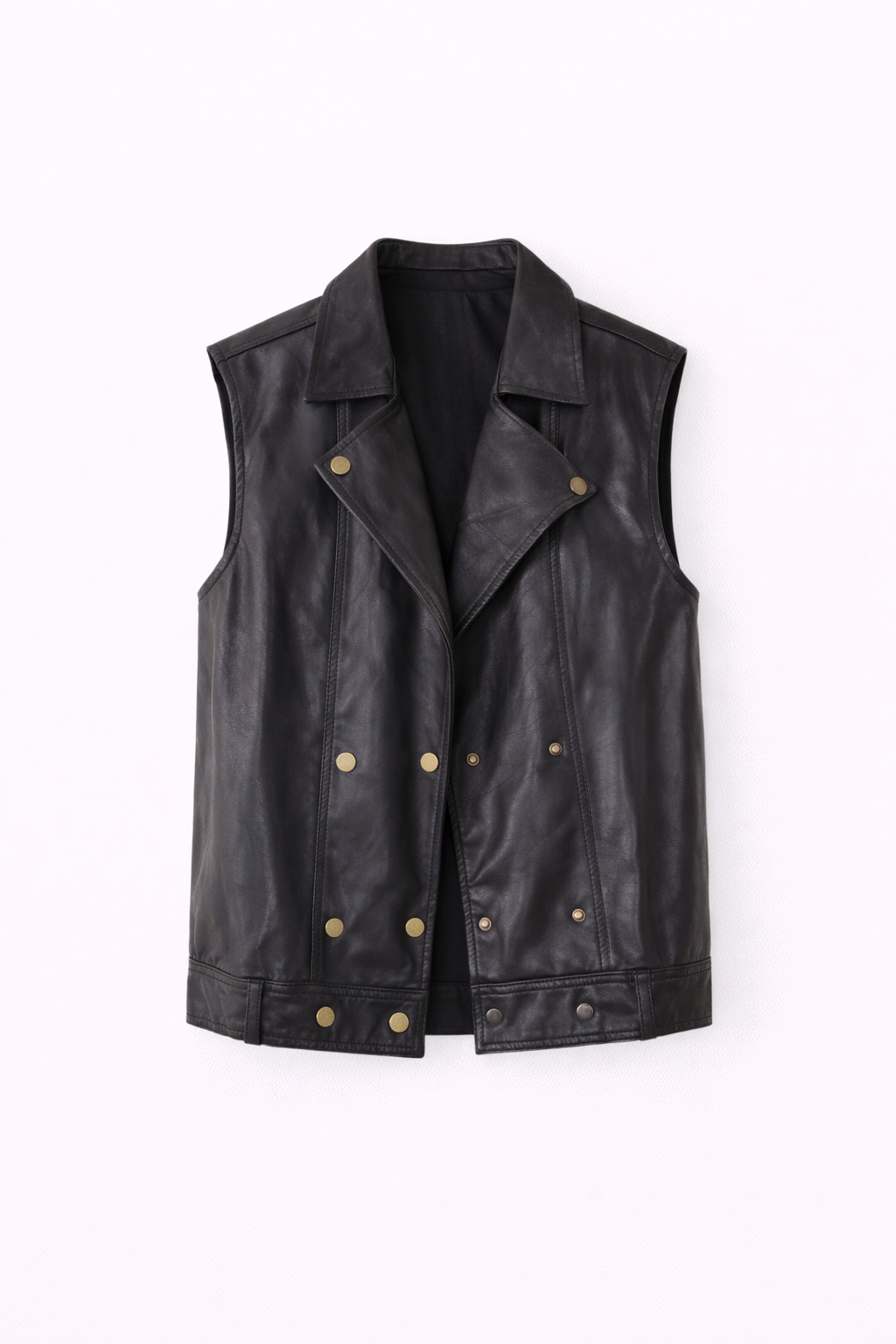 Veste sans manche simili cuir