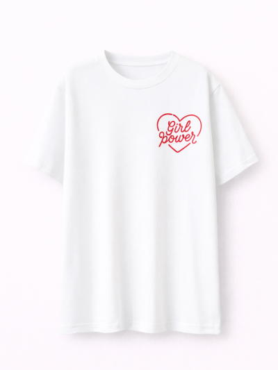 T-shirt Girl Power 100% Coton