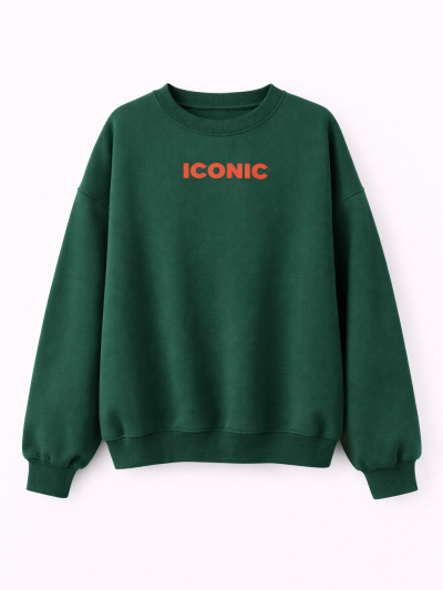 Sweat Iconic - Vert Bouteille