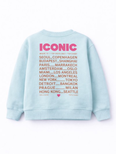 Sweat Iconic ado - Hemelsblauw