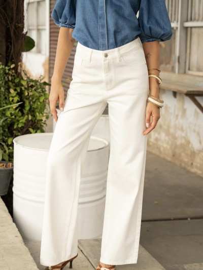 JEANS GABRIEL - Blanc Cassé