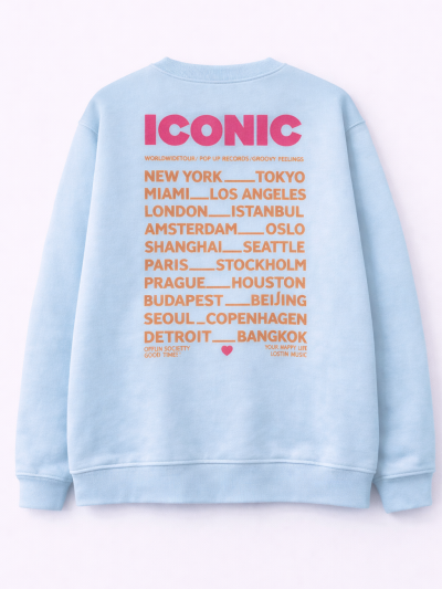Sweat Iconic pastel - Bleu...