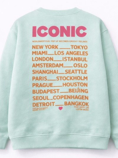 Sweat Iconic pastel - Vert...