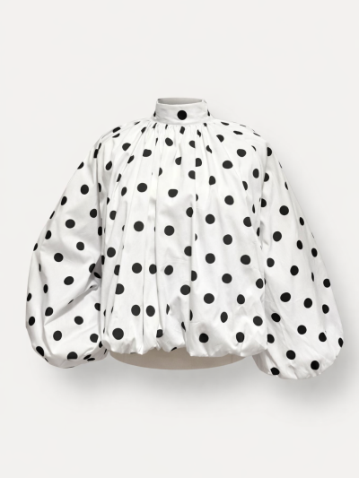 Blouse Sacha pois - Wit