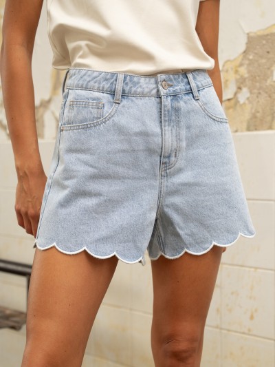 Short en jean Fleur