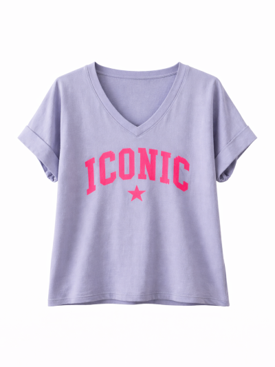 T-shirt Iconic col V