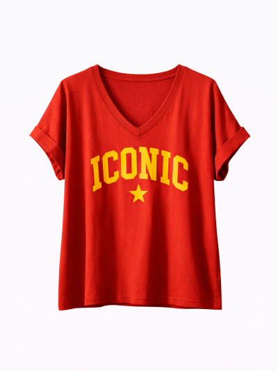 T-shirt Iconic col V -...