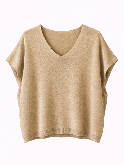 Blouse scintillante - Beige 