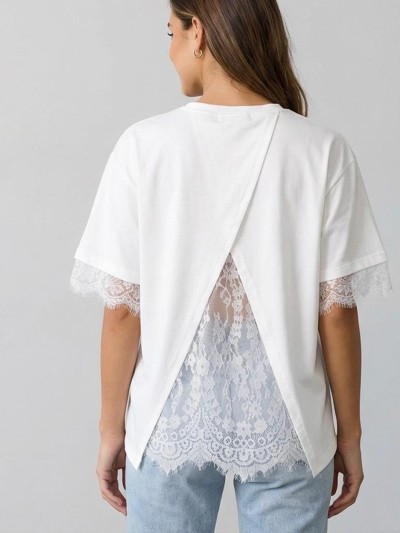 T-shirt Lucie dentelle dans...