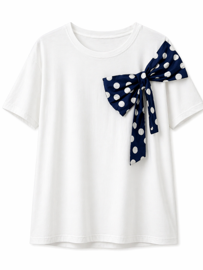 T-shirt met knoop