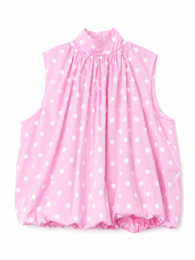 Blouse Rachel à pois - Rose