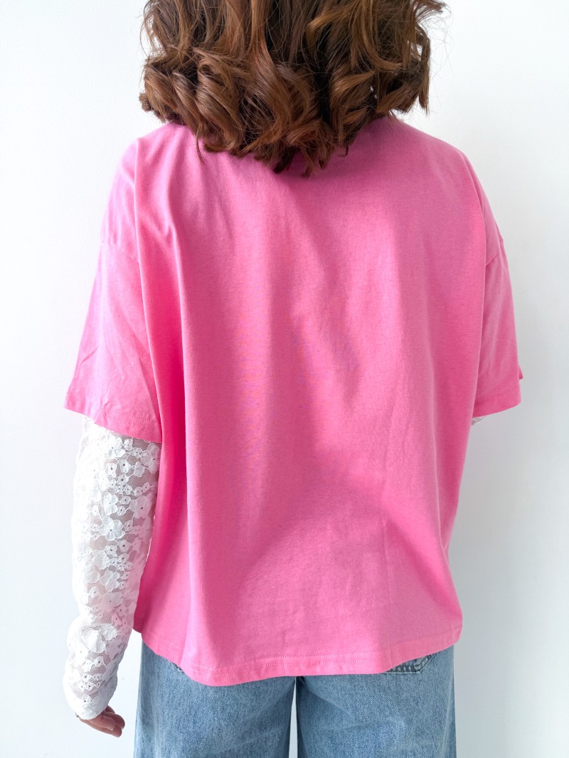 Kelly-T-Shirt aus Spitze (80 % Baumwolle, 20 % Polyester)