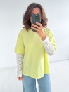 Kelly-T-Shirt aus Spitze (80 % Baumwolle, 20 % Polyester)