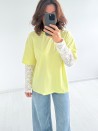 Kelly-T-Shirt aus Spitze (80 % Baumwolle, 20 % Polyester)