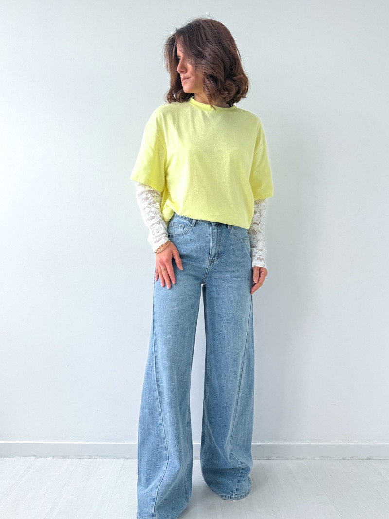 Kelly-T-Shirt aus Spitze (80 % Baumwolle, 20 % Polyester)
