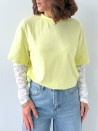 Kelly-T-Shirt aus Spitze (80 % Baumwolle, 20 % Polyester)